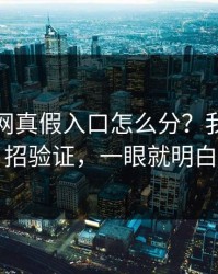 开云官网真假入口怎么分？我做了一招验证，一眼就明白