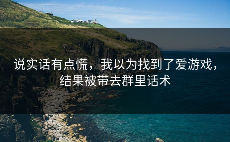 说实话有点慌，我以为找到了爱游戏，结果被带去群里话术